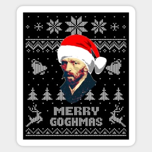 Vincent Van Gogh Funny Christmas Sticker